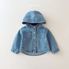 Load image into Gallery viewer, DAILYBEBE KIDS DENIM JACKET WITH HOODIE**PREORDER