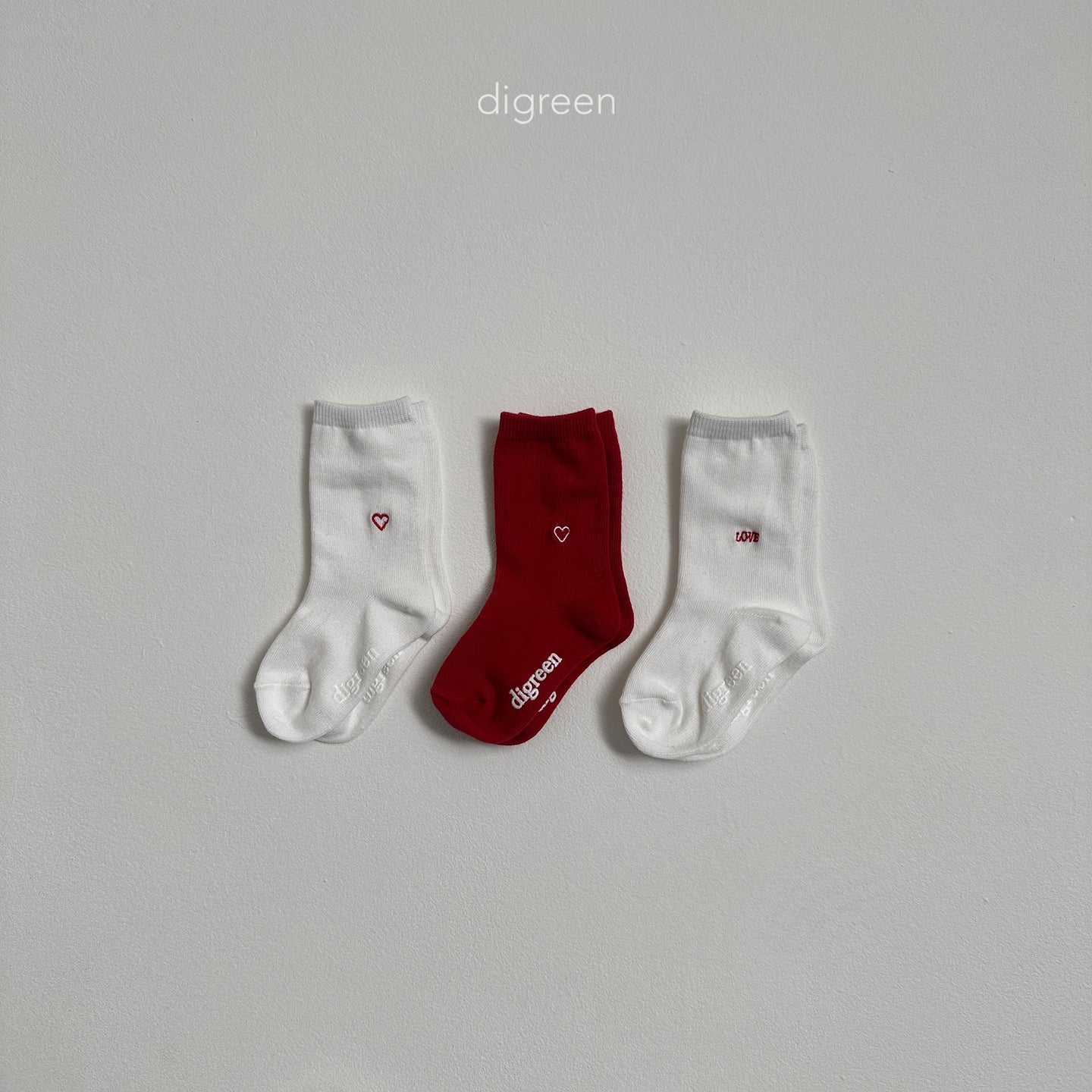 DIGREEN KIDS HEART SOCK SET*PREORDER