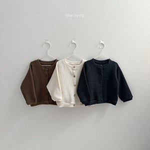 MINIROBE KIDS BUTTER WAFFLE CARDIGAN*Preorder