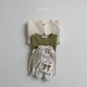 MINIROBE KIDS BUTTER WAFFLE CARDIGAN*Preorder