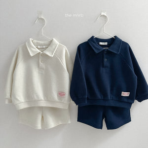 MINIROBE KIDS JOCKEY COLLAR POLO SWEAT SHIRT *Preorder
