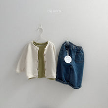 Load image into Gallery viewer, MINIROBE KIDS BUTTER WAFFLE CARDIGAN*Preorder