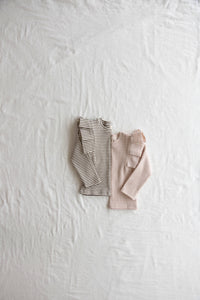 ALADIN KIDS FRILL SHOULDER STRIPE TEE**PREORDER