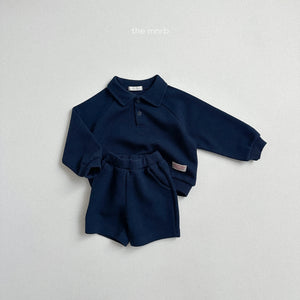 MINIROBE KIDS JOCKEY COLLAR POLO SWEAT SHIRT *Preorder