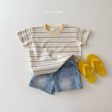 Load image into Gallery viewer, DAILYBEBE KIDS STRIPE COLLAR TEE**PREORDER