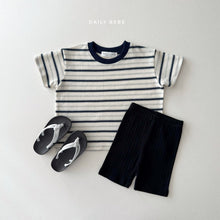 Load image into Gallery viewer, DAILYBEBE KIDS STRIPE COLLAR TEE**PREORDER