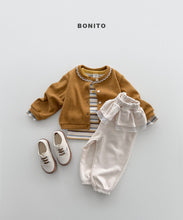 Load image into Gallery viewer, BONITO KIDS HEART CUTTON STRIPE TEE*PREORDER