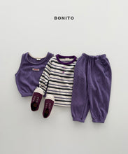 Load image into Gallery viewer, BONITO KIDS HEART CUTTON STRIPE TEE*PREORDER