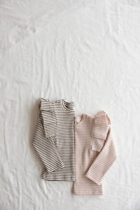 ALADIN KIDS FRILL SHOULDER STRIPE TEE**PREORDER