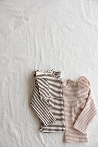 ALADIN KIDS FRILL SHOULDER STRIPE TEE**PREORDER