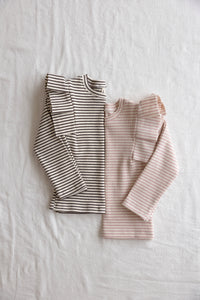 ALADIN KIDS FRILL SHOULDER STRIPE TEE**PREORDER