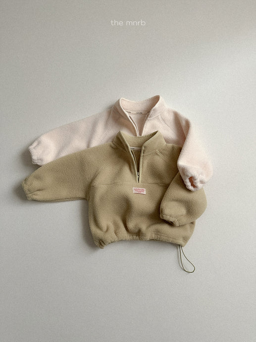 MINIROBE KIDS FLEECE HALF ZIP UP HOODIE**Preorder