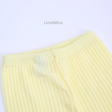 Load image into Gallery viewer, LIME &amp; BLUE KIDS CRAYON RIB TOP AND BOTTOM PYJAMAS **Preorder