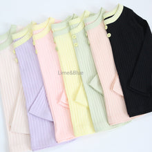 Load image into Gallery viewer, LIME &amp; BLUE KIDS CRAYON RIB TOP AND BOTTOM PYJAMAS **Preorder
