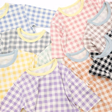 Load image into Gallery viewer, LIME &amp; BLUE KIDS MARBLE CHECK PYJAMAS **Preorder
