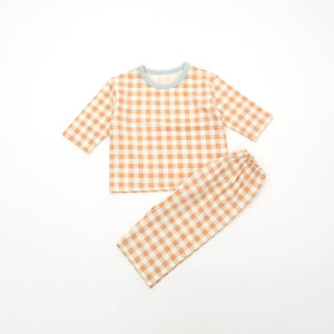 LIME & BLUE KIDS MARBLE CHECK PYJAMAS **Preorder