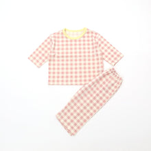 Load image into Gallery viewer, LIME &amp; BLUE KIDS MARBLE CHECK PYJAMAS **Preorder
