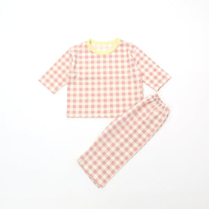 LIME & BLUE KIDS MARBLE CHECK PYJAMAS **Preorder