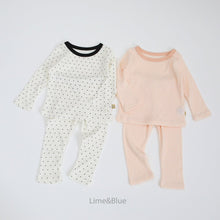 Load image into Gallery viewer, LIME &amp; BLUE KIDS RIB PYJAMAS **Preorder (Copy)