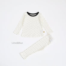 Load image into Gallery viewer, LIME &amp; BLUE KIDS RIB PYJAMAS **Preorder (Copy)