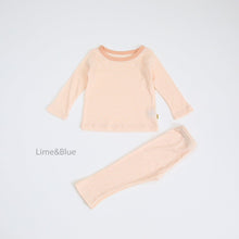 Load image into Gallery viewer, LIME &amp; BLUE KIDS RIB PYJAMAS **Preorder (Copy)