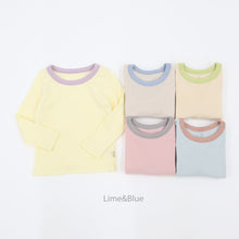 Load image into Gallery viewer, LIME &amp; BLUE KIDS MAPLE RIB TOP AND BOTTOM PYJAMAS **Preorder