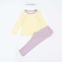 Load image into Gallery viewer, LIME &amp; BLUE KIDS MAPLE RIB TOP AND BOTTOM PYJAMAS **Preorder