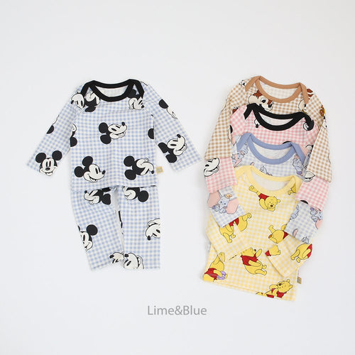 LIME & BLUE BABY DISNEY TOP AND BOTTOM PYJAMAS **Preorder