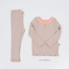 Load image into Gallery viewer, LIME &amp; BLUE KIDS RIB PYJAMAS **Preorder