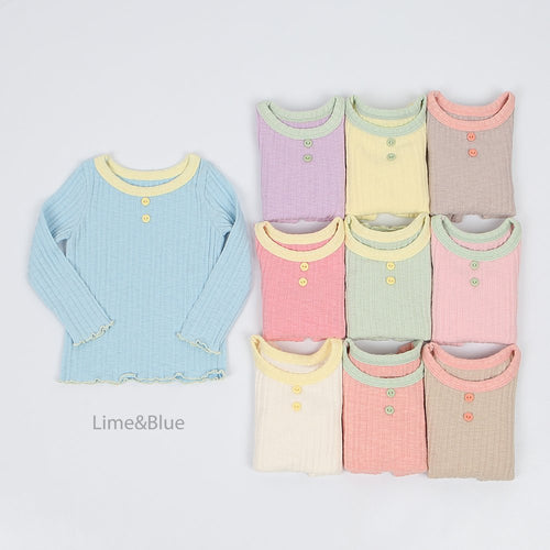 LIME & BLUE KIDS RIB PYJAMAS **Preorder