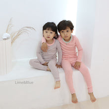 Load image into Gallery viewer, LIME &amp; BLUE KIDS RIB PYJAMAS **Preorder