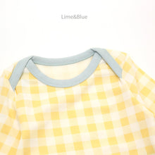 Load image into Gallery viewer, LIME &amp; BLUE BABE MARBLE CHECK PYJAMAS **Preorder