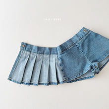 Load image into Gallery viewer, DAILYBEBE KIDS DENIM PLEATED SKIRT**PREORDER