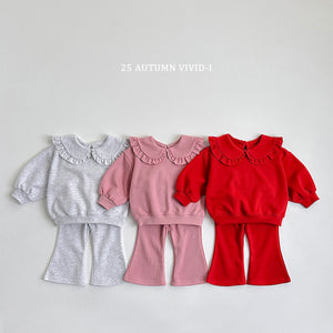 VIVID KIDS FRILL COLLAR TOP BOTTOM SET*PREORDER