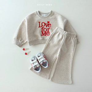 DAILYBEBE KIDS LOVE FOR ME TOP BOTTOM SET**PREORDER