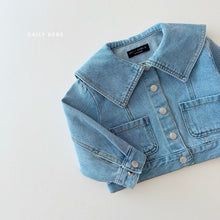 Load image into Gallery viewer, DAILYBEBE KIDS DENIM COLLAR JACKET**PREORDER