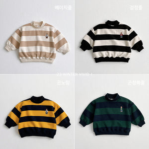 VIVID KIDS Stripe Bear Sweater*preorder