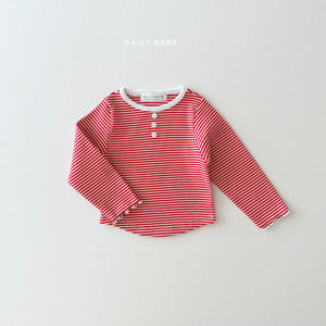 DAILYBEBE KIDS STRIPE CHERRY SHIRT**PREORDER