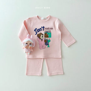 DAILYBEBE KIDS DONT RUSH TOP BOTTOM SET**PREORDER