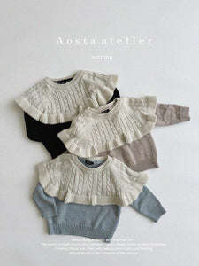 AOSTA KIDS Knit Cape Tee *Preorder