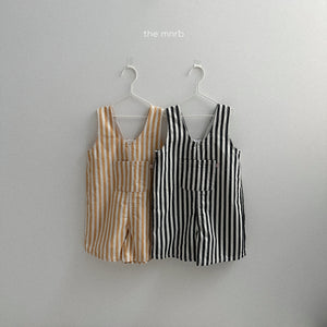 MINIROBE KIDS Benny suspenders suit*Preorder
