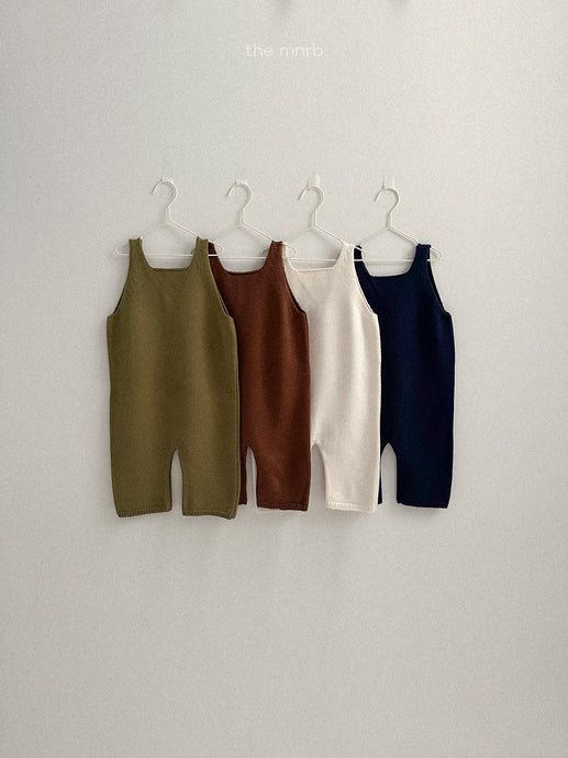 MINIROBE KIDS TEDDY KNIT OVERALL**Preorder