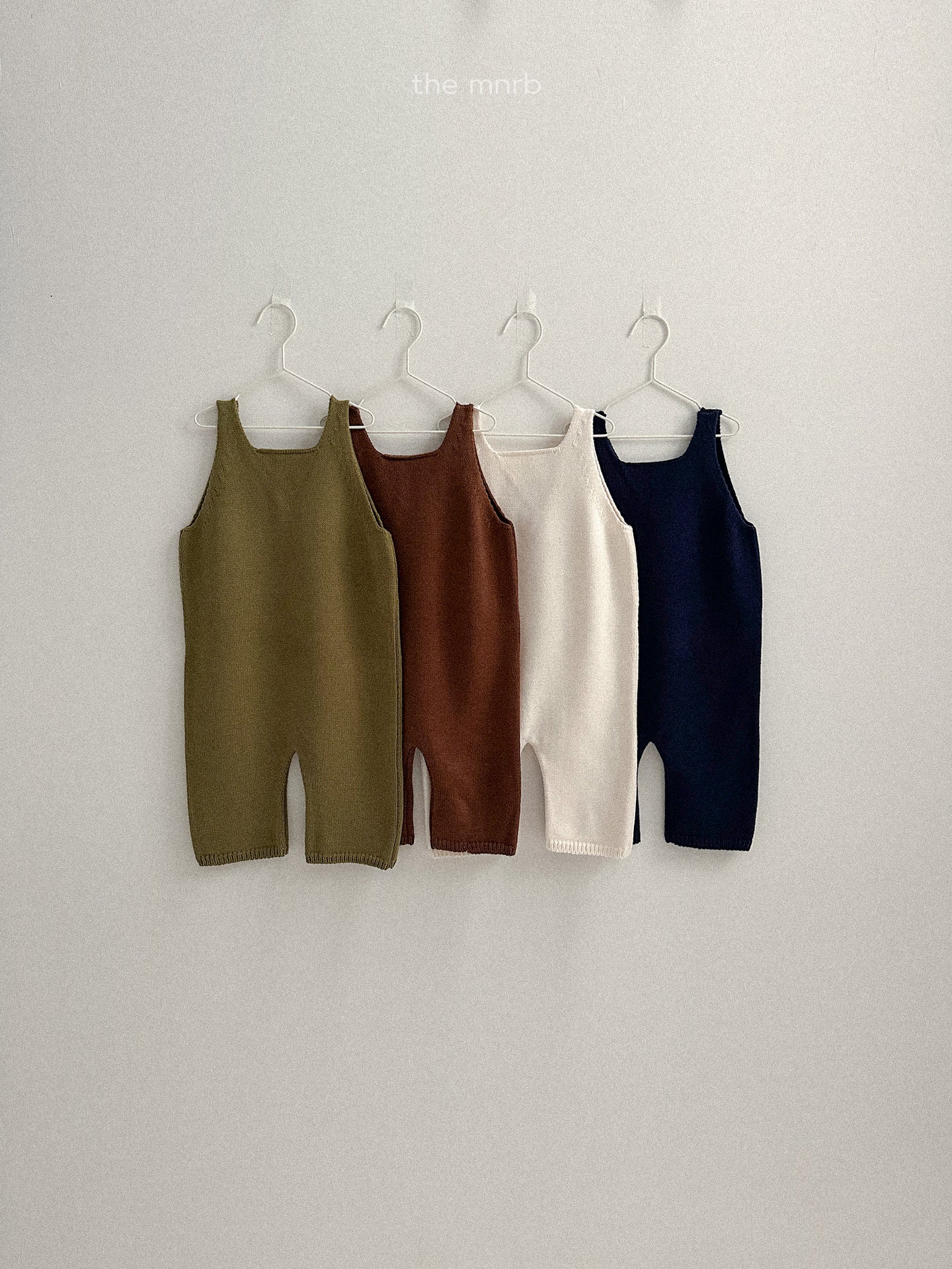 MINIROBE KIDS TEDDY KNIT OVERALL**Preorder