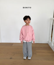 Load image into Gallery viewer, BONITO KIDS RAW EDGE HENLEY SWEAT SHIRT*PREORDER