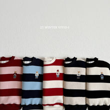 Load image into Gallery viewer, VIVID KIDS POLO BEAR STRIPE SWEAT SHIRT*PREORDER