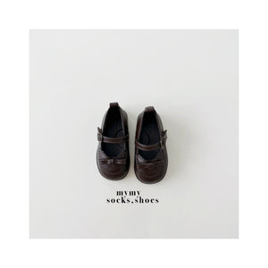 KIDS PREFALL GIRLS BROWN LEATHER SHOES**PREORDER