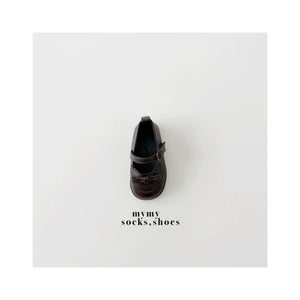 KIDS PREFALL GIRLS BROWN LEATHER SHOES**PREORDER
