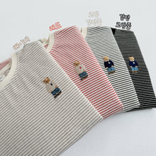 Load image into Gallery viewer, VIVID KIDS STRIPE BEAR SWEATER*PREORDER