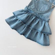 Load image into Gallery viewer, DAILYBEBE KIDS DENIM SUSPENDER SKIRT**PREORDER