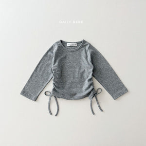 DAILYBEBE KIDS PLAIN TIE UP TOP BOTTOM SET**PREORDER